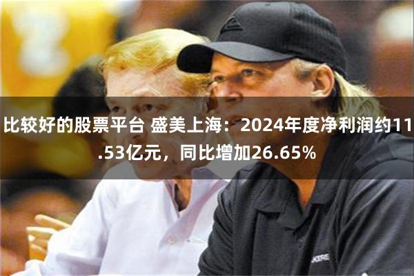 比较好的股票平台 盛美上海：2024年度净利润约11.53亿元，同比增加26.65%