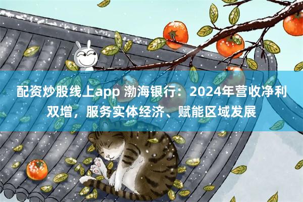 配资炒股线上app 渤海银行：2024年营收净利双增，服务实体经济、赋能区域发展