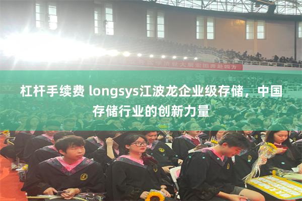 杠杆手续费 longsys江波龙企业级存储，中国存储行业的创新力量