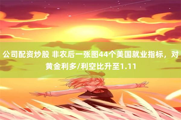 公司配资炒股 非农后一张图44个美国就业指标，对黄金利多/利空比升至1.11